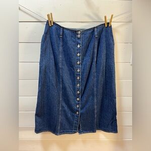 ❣️MARKS & SPENCER St Michael Denim Button-Front Skirt – Size 18 (CAN)